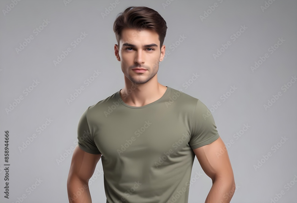 Positive man on clean background Positive man on clean background
