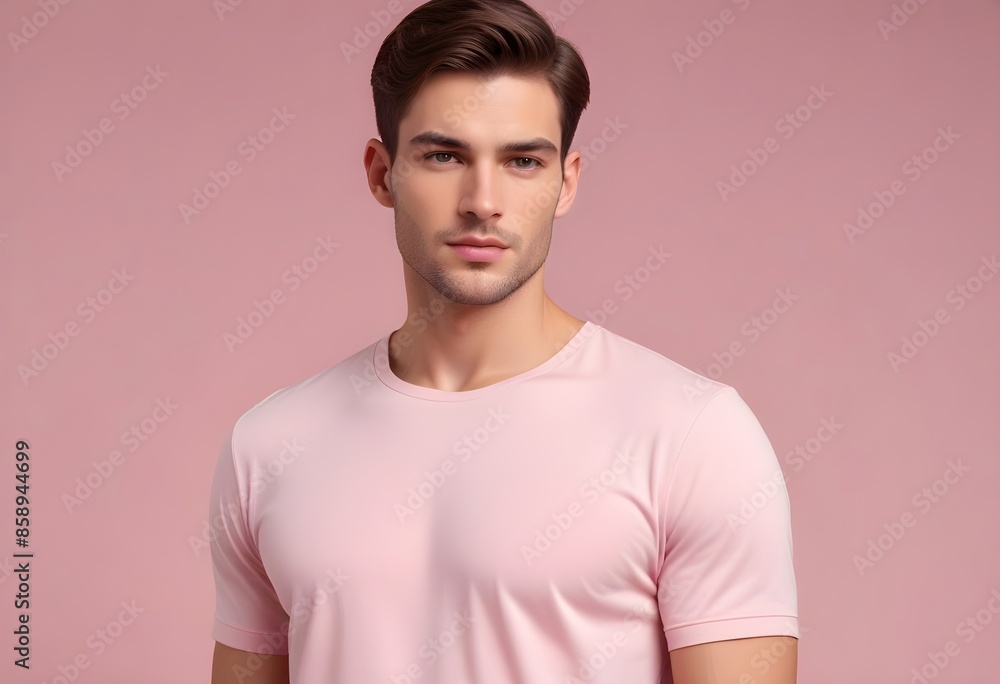 Positive man on clean background Positive man on clean background
