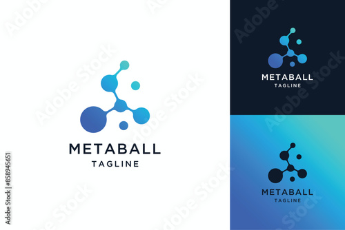 Metaball dot vector  logo design inspiration 
