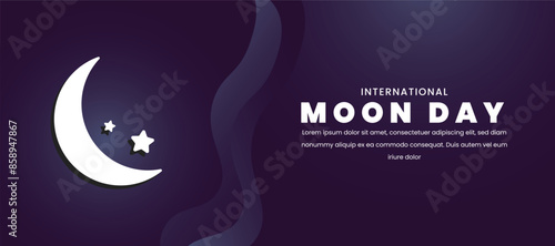 International moon day vector illustration photo