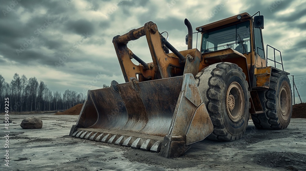 Bulldozer at the site Bulldozer at the site