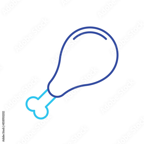 Chicken leg vector icon