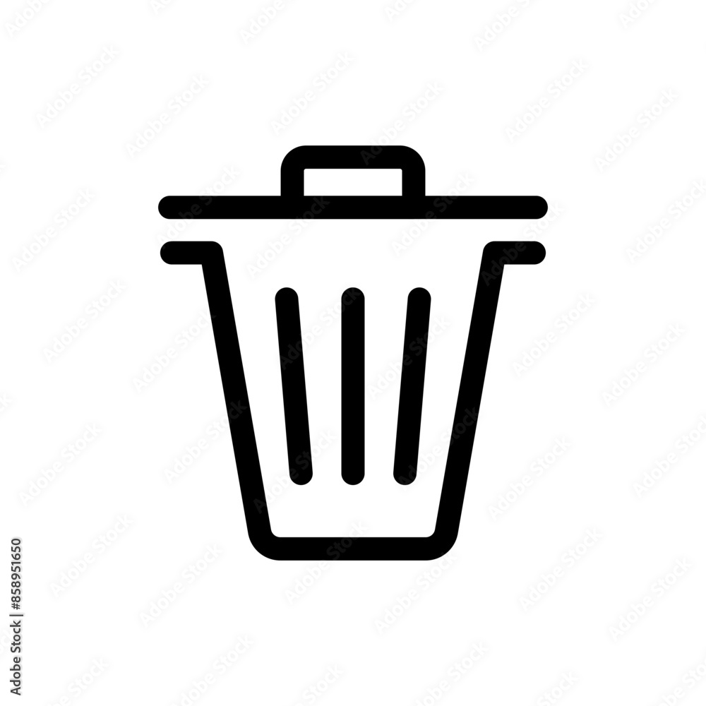 Trash Bin Icon Perfect for Waste Management and Deletion Trash Bin Icon Perfect for Waste Management and Deletion