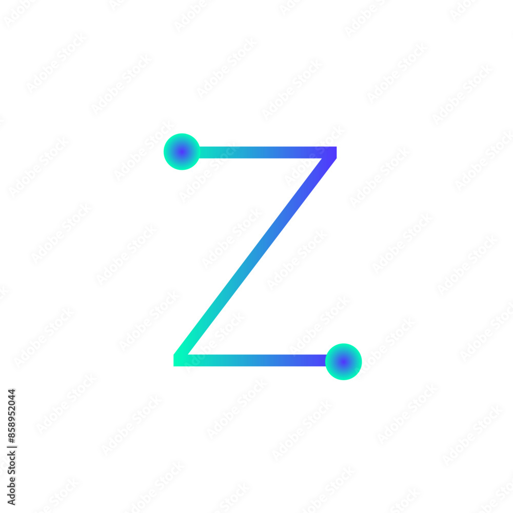 z alphabet tech logo gradient vector eps z alphabet tech logo gradient vector eps