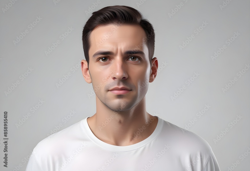 Positive man on clean background Positive man on clean background