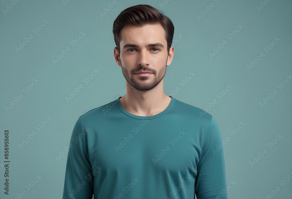 Positive man on clean background Positive man on clean background