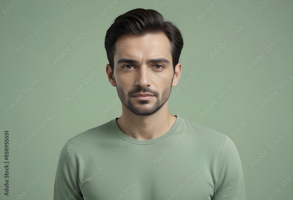 Positive man on clean background