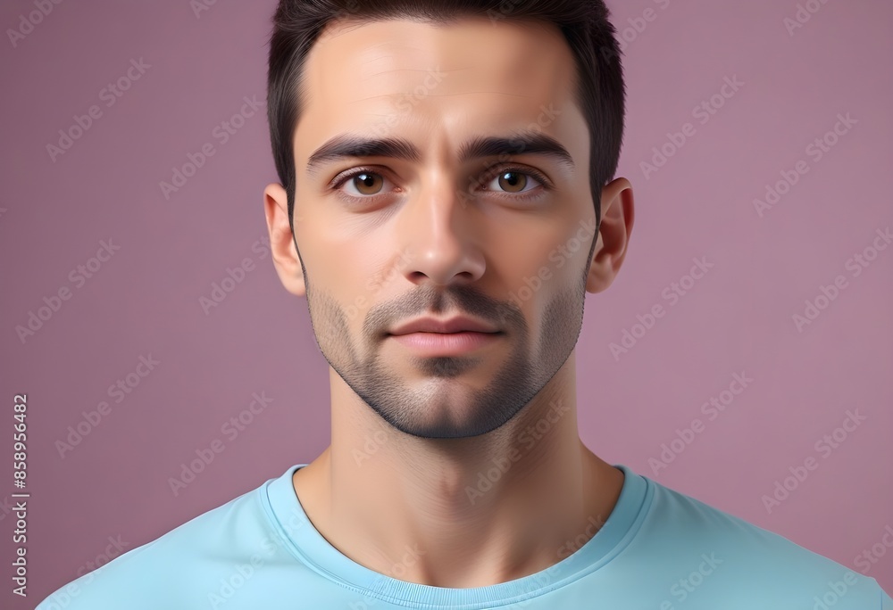 Positive man on clean background Positive man on clean background