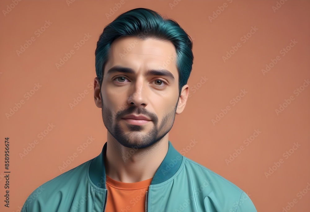Positive man on clean background Positive man on clean background