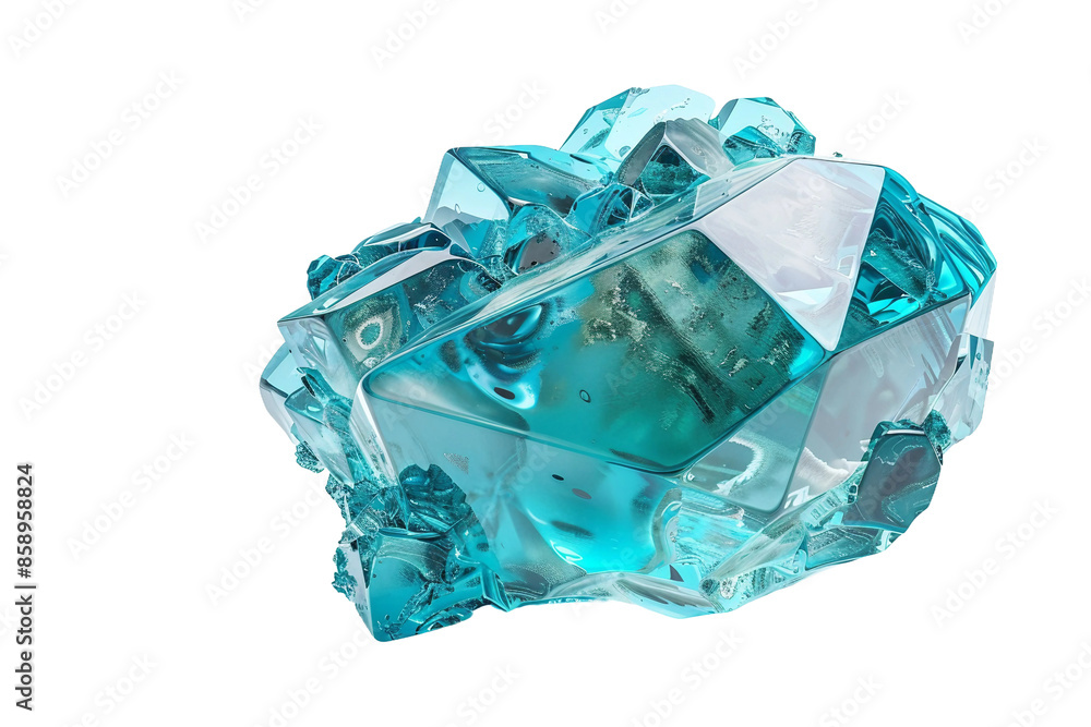 Fototapeta premium Crystal Isolated on Transparent Background