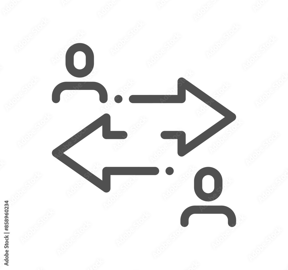 Team work related icon outline and linear vector.
Team work related icon outline and linear vector.
