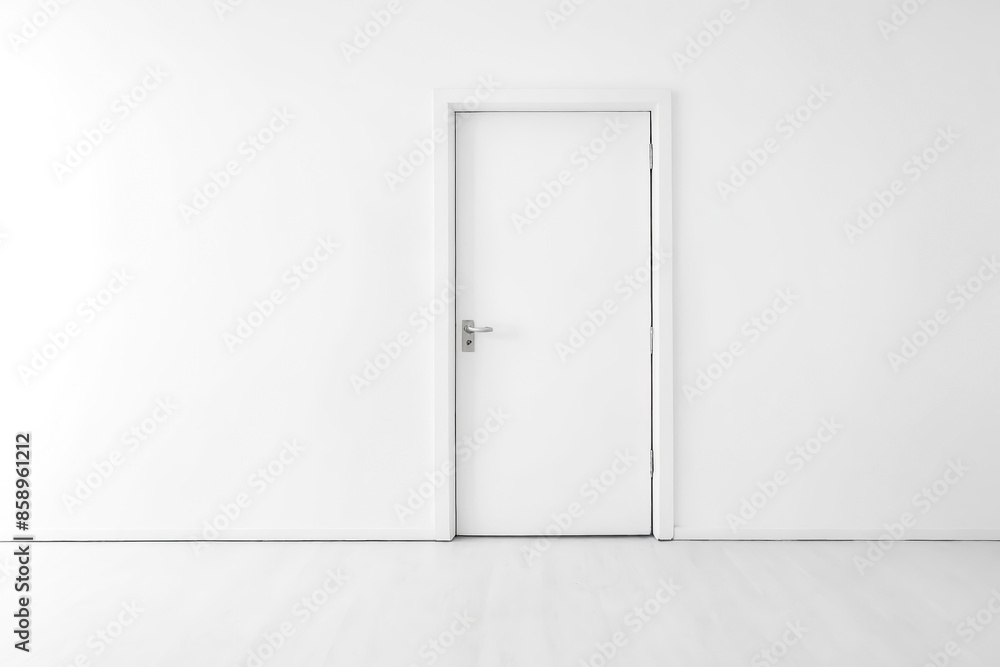 White Door in White Room White Door in White Room
