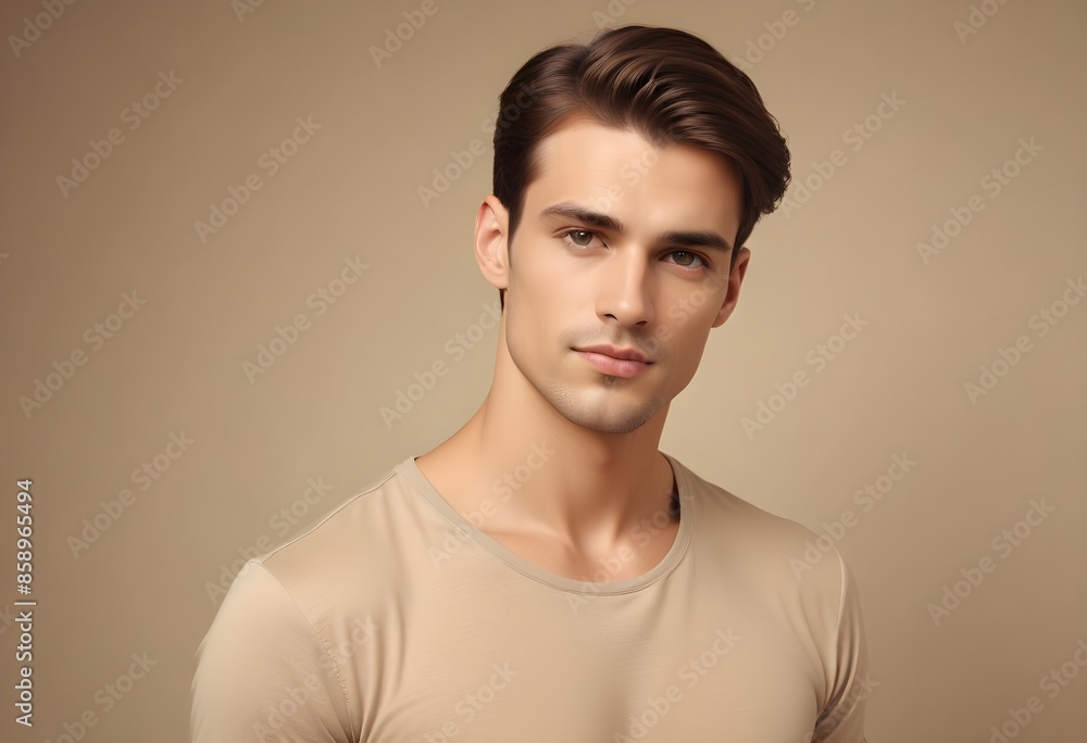 Positive man on clean background Positive man on clean background