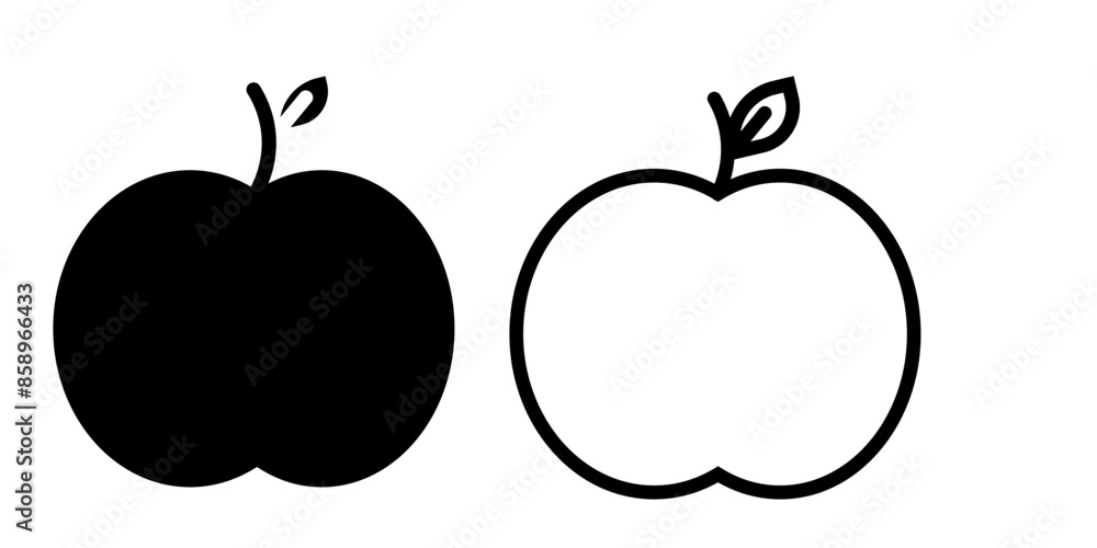 Fototapeta premium apple icon on white background