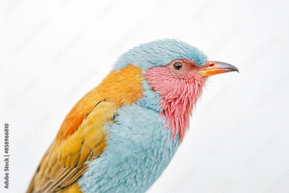 Fototapeta premium Colorful Bird on a White Background