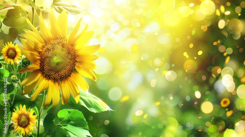 Fototapeta premium Sunflowers in a Summer Field