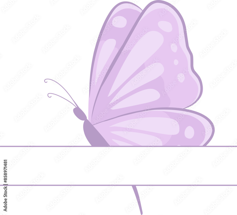 Butterfly divider label animal text separator underlines place for text frame Butterfly divider label animal text separator underlines place for text frame