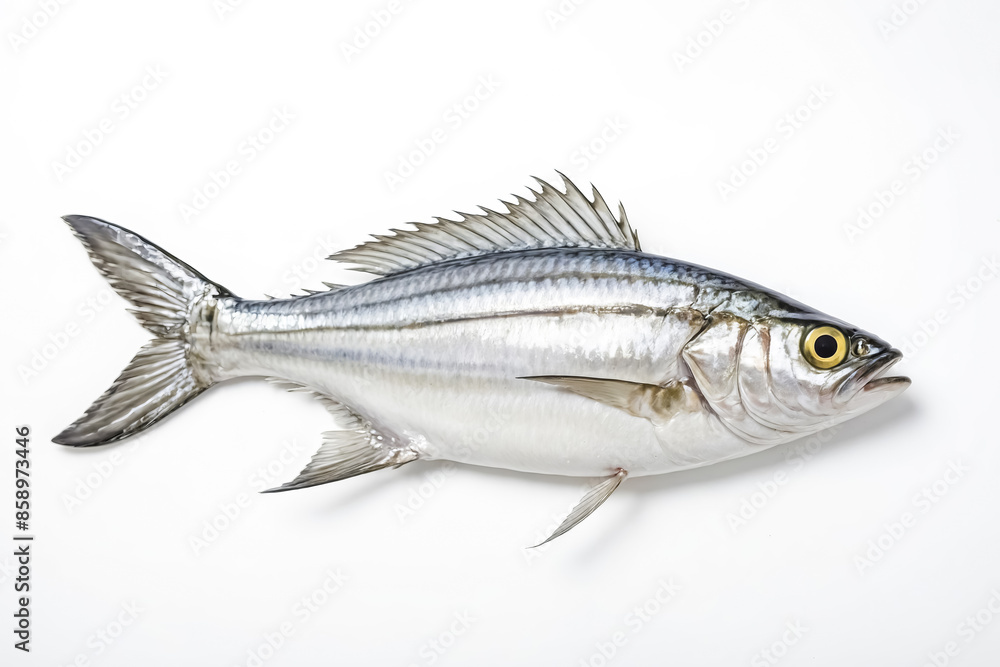 Obraz premium Fresh Silverfish Isolated on White Background