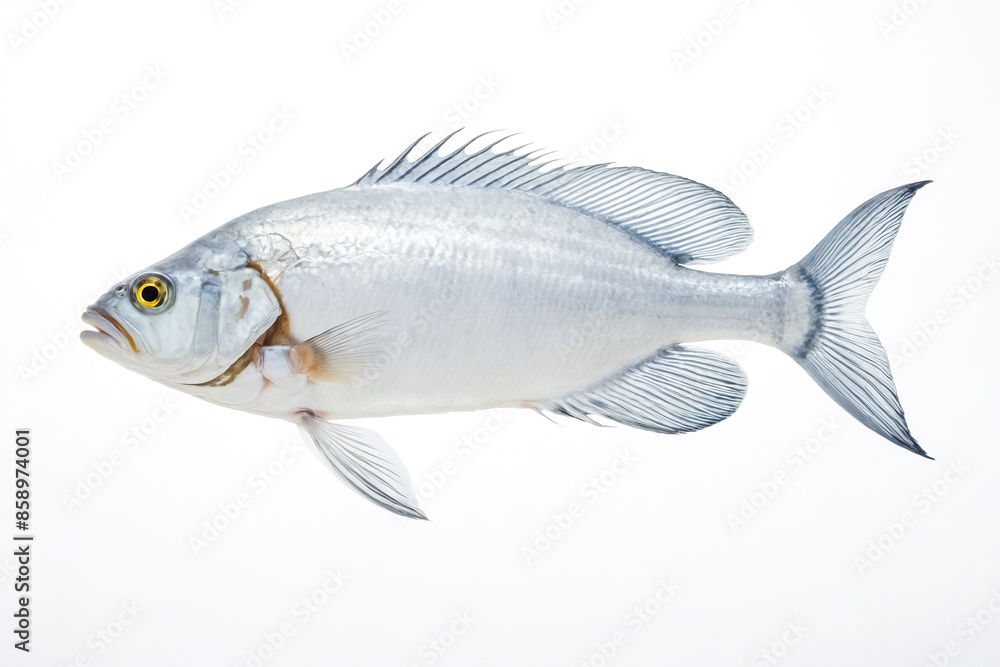 Silver Perch Fish Isolated on White Background Silver Perch Fish Isolated on White Background