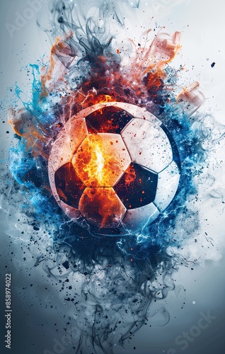 Graphic design for flyers of a ball for the sport of soccer