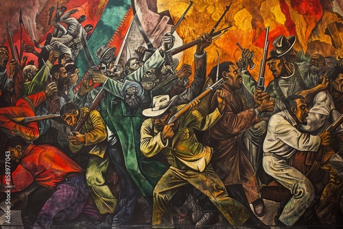 Wallpaper Mural In the style of Mexicos muralist movement Torontodigital.ca