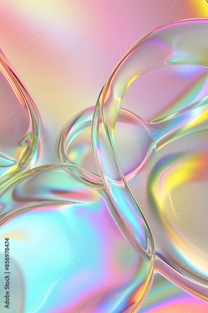 Shapeless Glass Minimalist Holographic Background