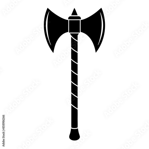 axe on a white background