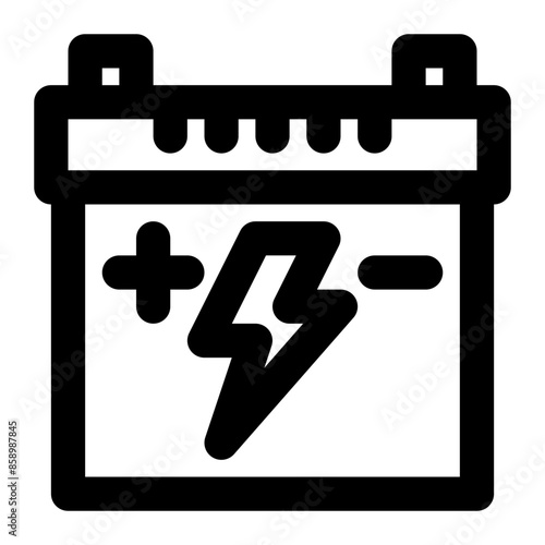 accumulator, accu, rechargeable, battery, energy source, electric, energy storage, energy outline icon