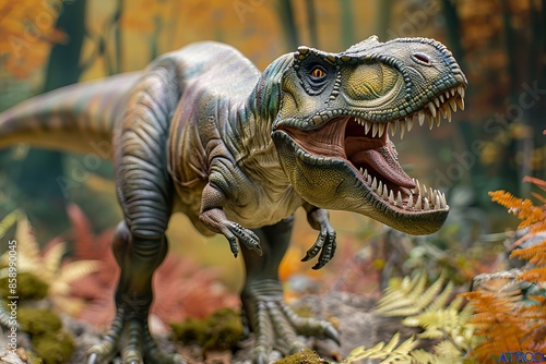 Featuring a  model of a t rex dinosaur with its mouth open, high quality, high resolution © BOOM