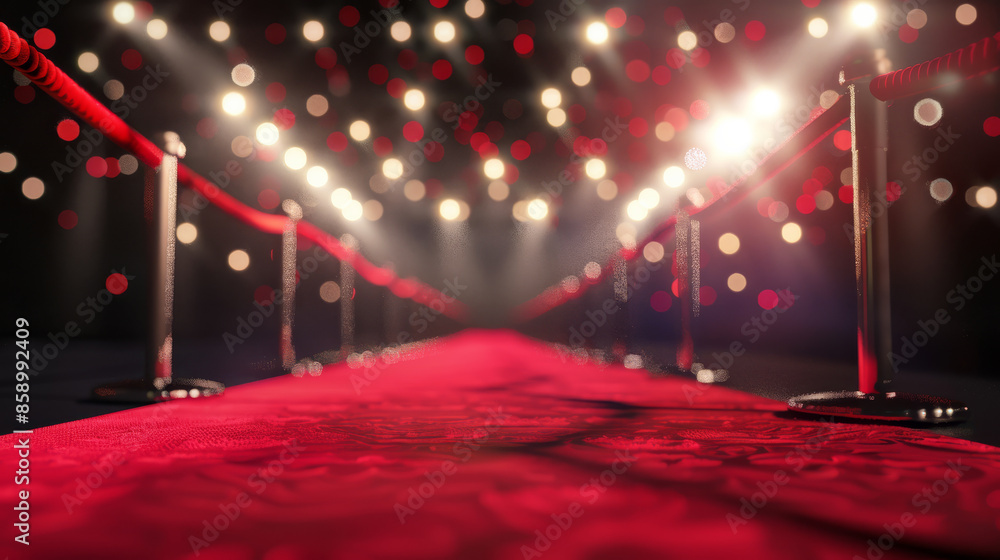 A glamorous red carpet under gleaming lights with a dreamy bokeh backdrop evokes the grandeur and anticipation of a prestigious event. A glamorous red carpet under gleaming lights with a dreamy bokeh backdrop evokes the grandeur and anticipation of a prestigious event.
