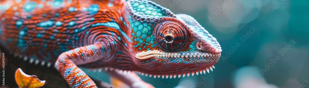 Colorful Chameleon Close Up Colorful Chameleon Close Up