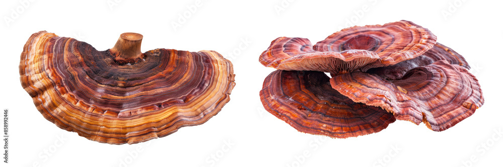 reishi health mushrooms isolated on white or transparent png reishi health mushrooms isolated on white or transparent png
