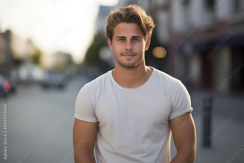Young handsome blonde man at outdoors Young handsome blonde man at outdoors