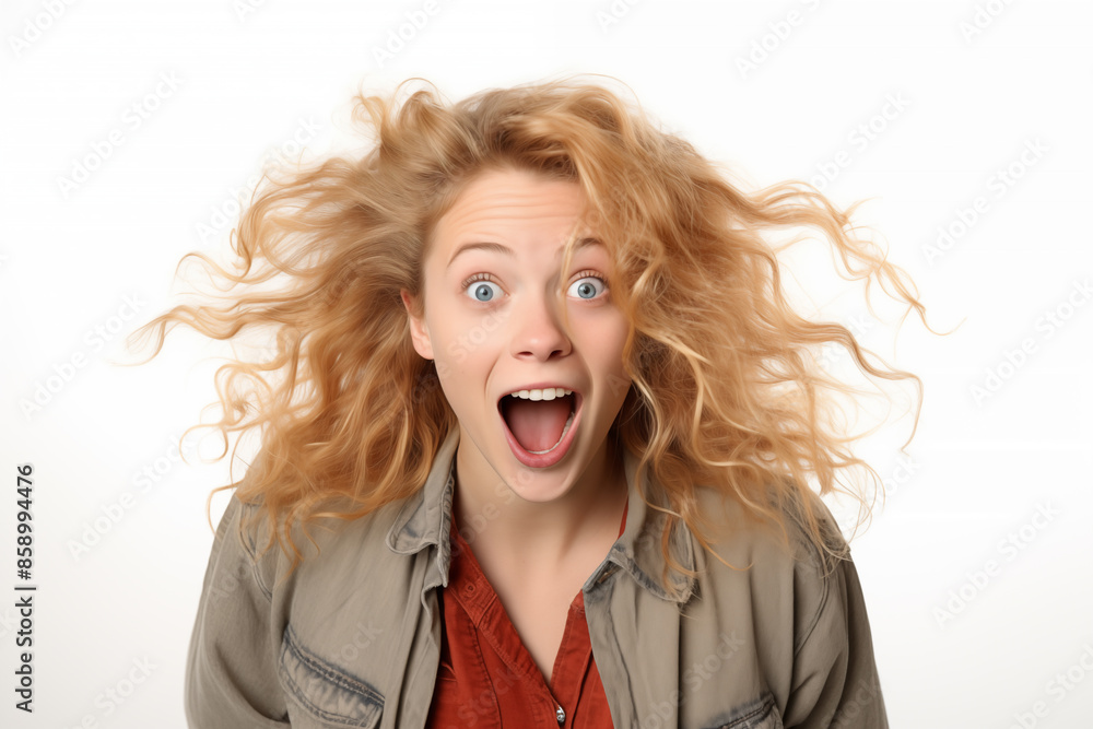 Young pretty blonde girl over isolated white background Young pretty blonde girl over isolated white background