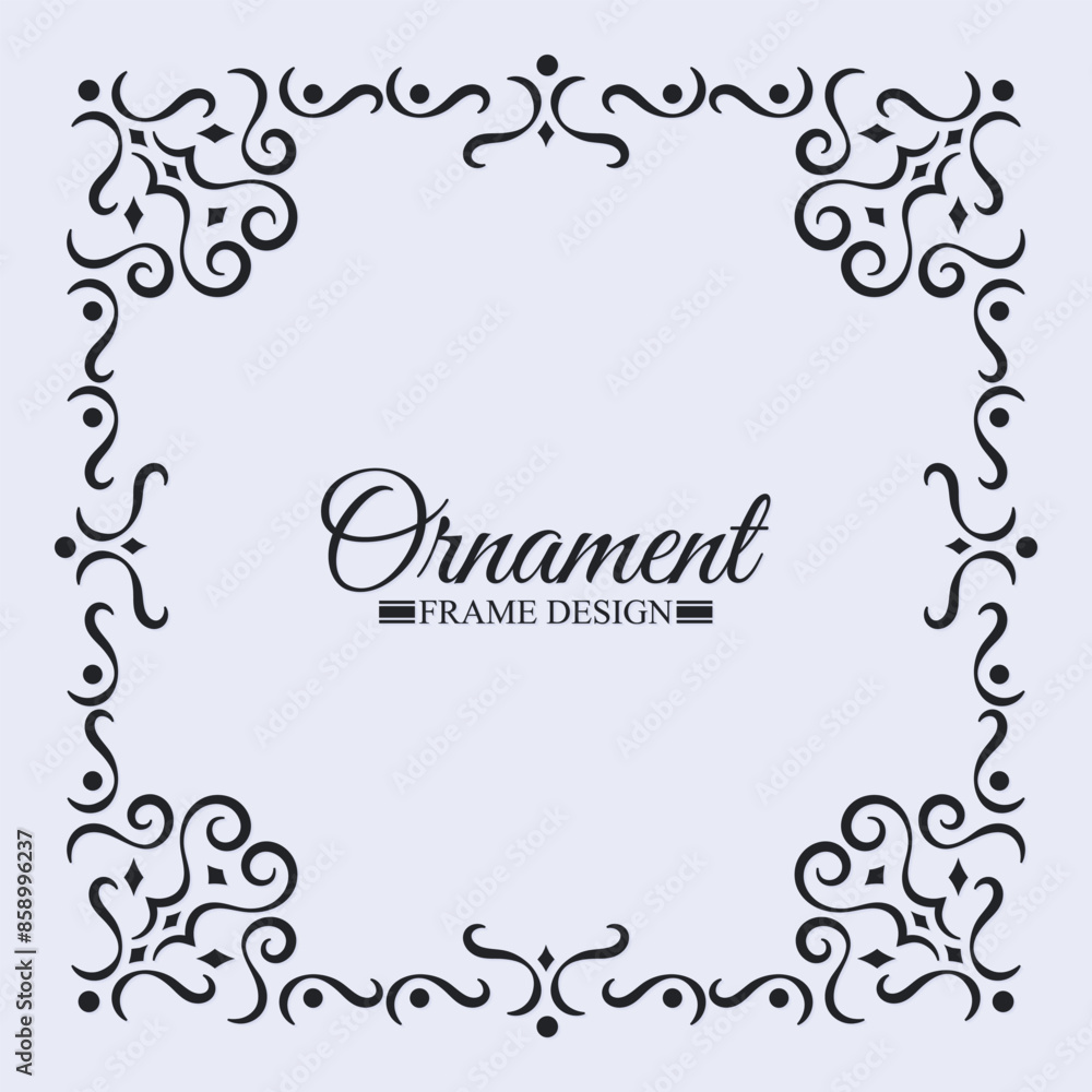 Flat decorative frame design background Flat decorative frame design background