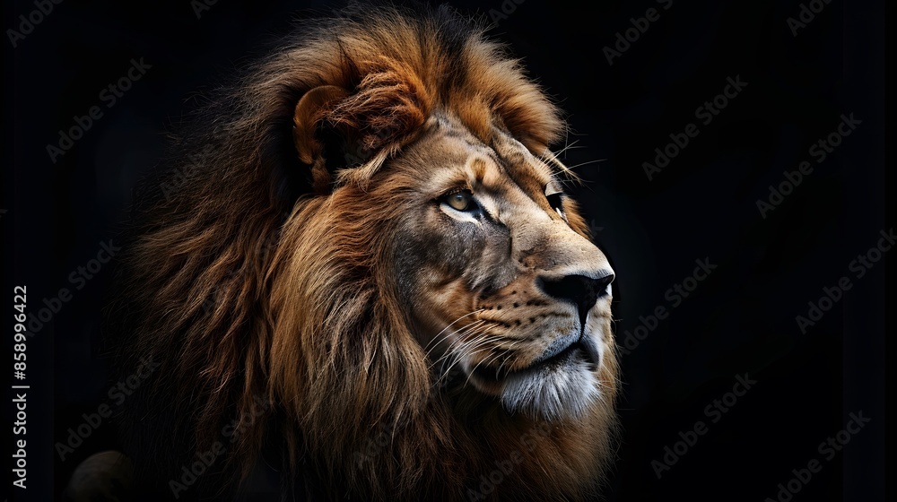 artistic lion on black background. artistic lion on black background.