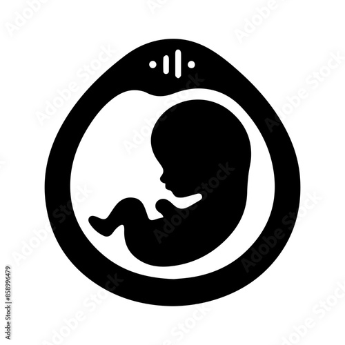 Baby Sonogram Diagram Clipart