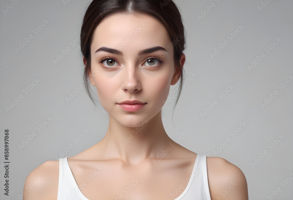 Beautiful elegant woman front view photo Beautiful elegant woman front view photo