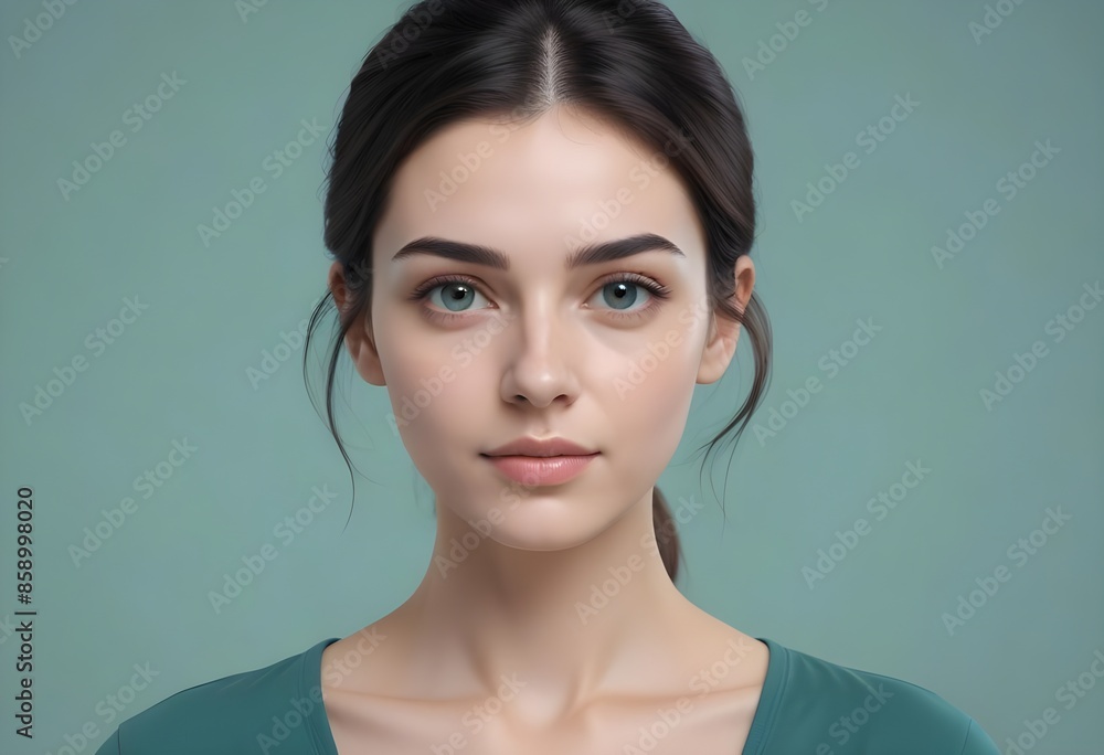 Positive woman on clean background Positive woman on clean background