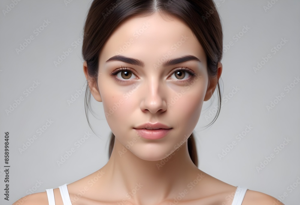 Positive woman on clean background Positive woman on clean background