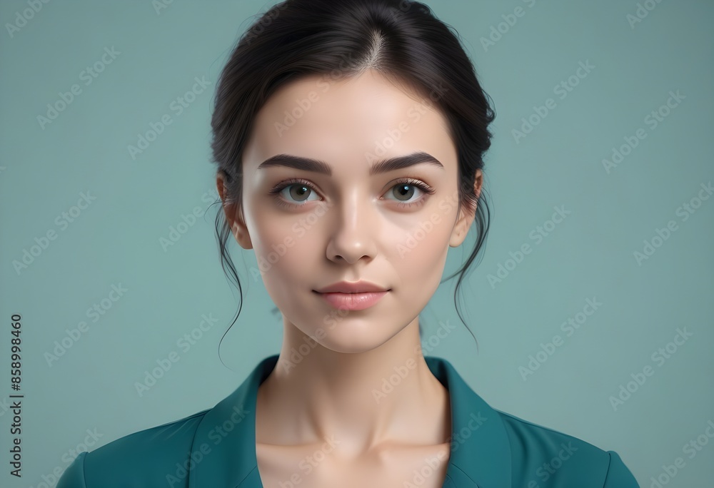 Positive woman on clean background Positive woman on clean background