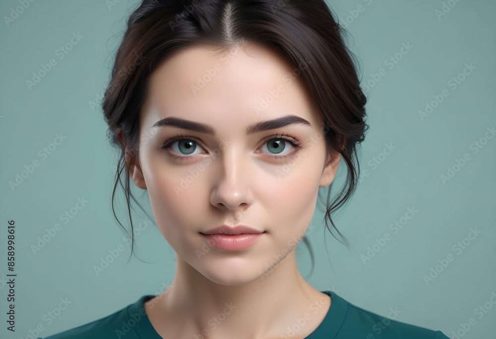 Positive woman on clean background Positive woman on clean background