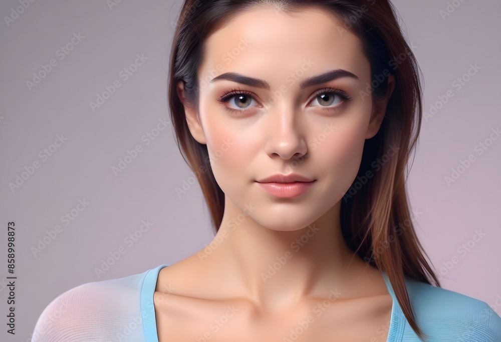 Positive woman on clean background Positive woman on clean background