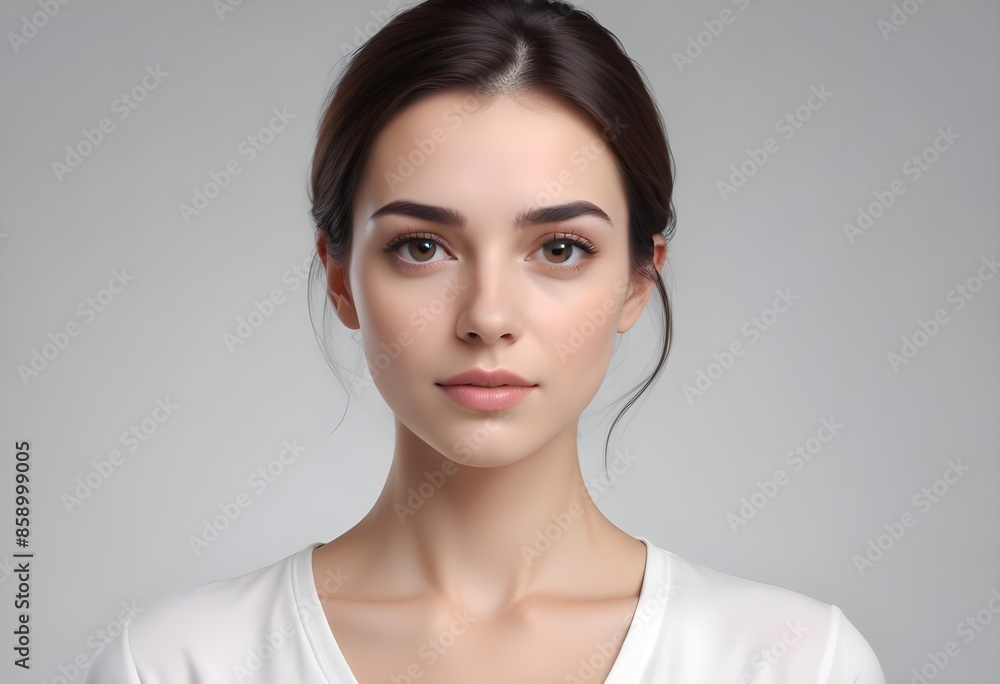 Positive woman on clean background Positive woman on clean background