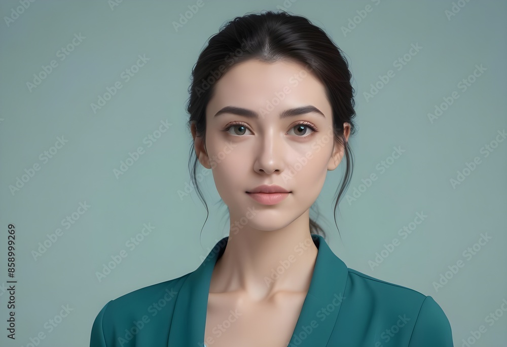 Positive woman on clean background Positive woman on clean background