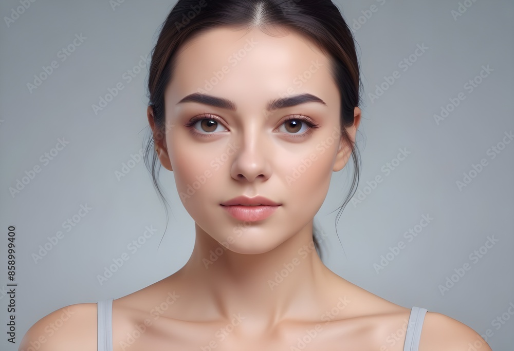 Positive woman on clean background Positive woman on clean background