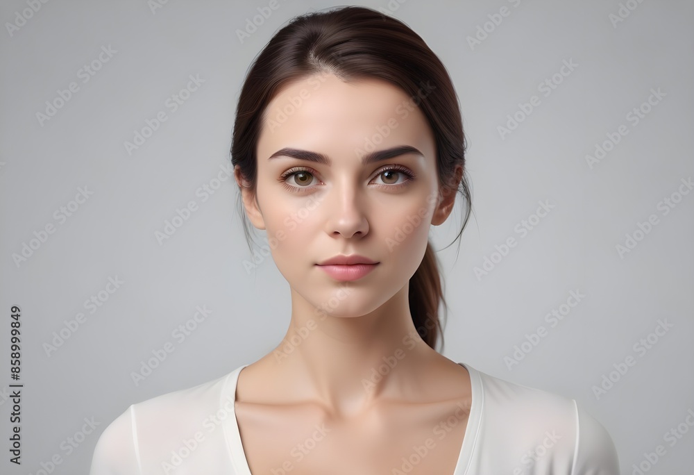 Positive woman on clean background Positive woman on clean background