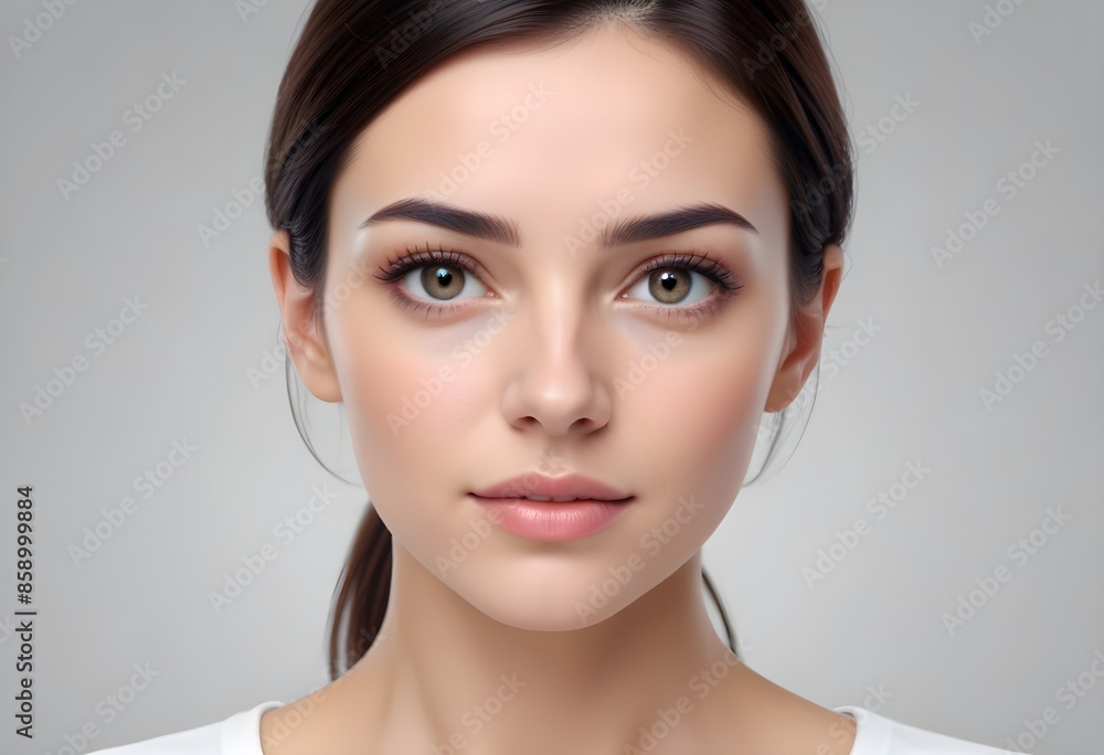 Positive woman on clean background Positive woman on clean background