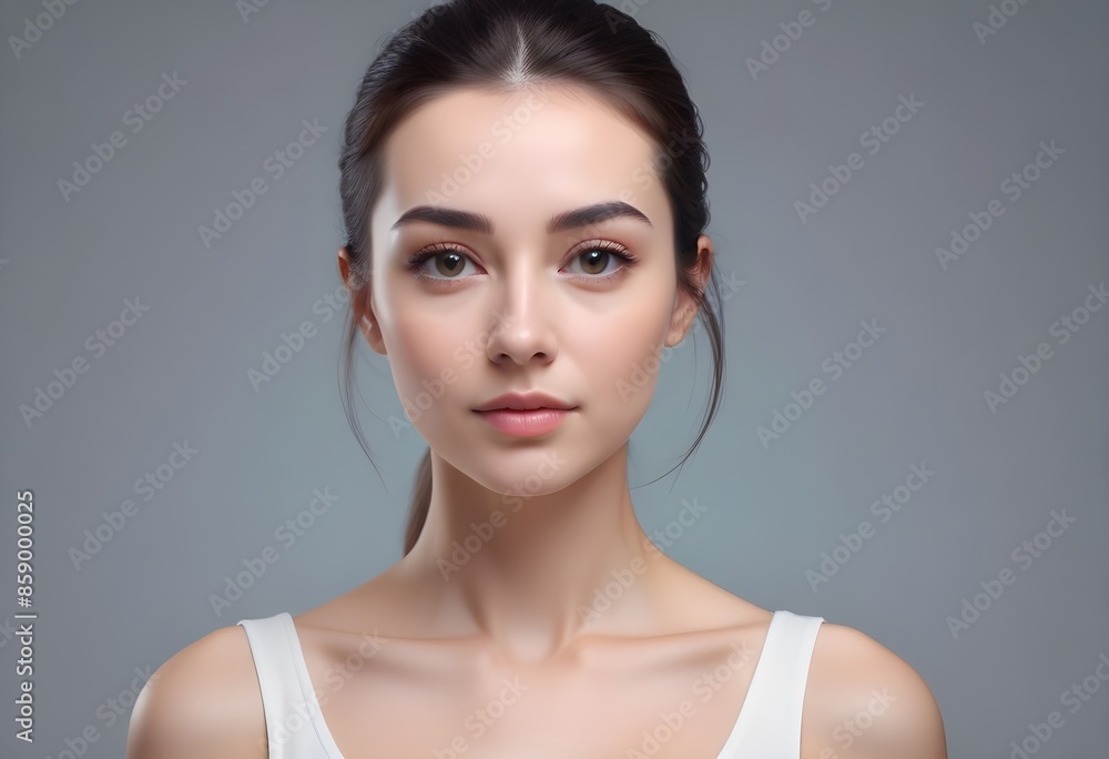 Positive woman on clean background Positive woman on clean background