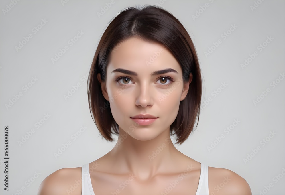 Positive woman on clean background Positive woman on clean background